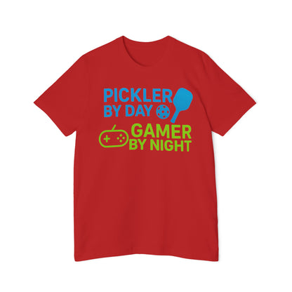 Pickler by Day, Gamer by Night Pickleball Men's Premium T-Shirt