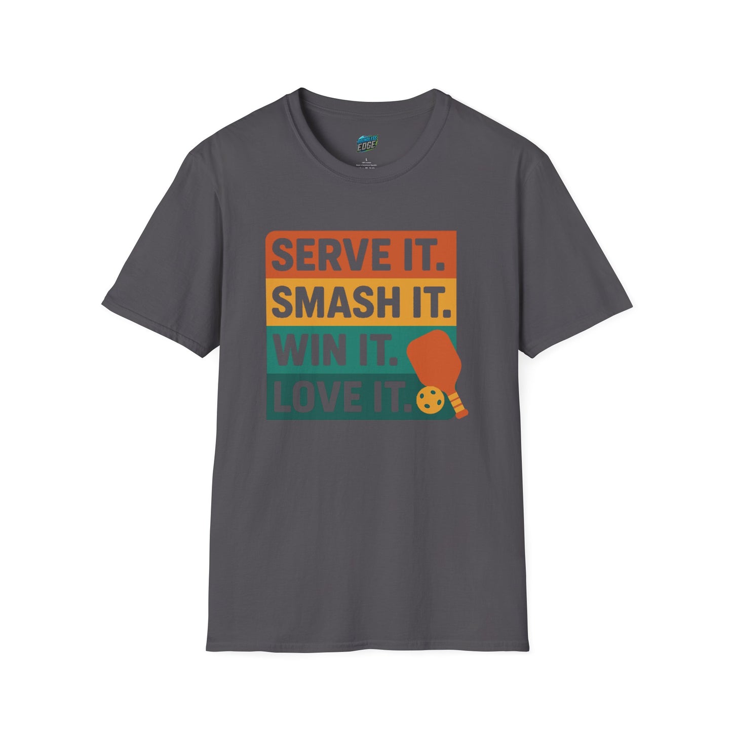 Serve it. Smash it. Win it. Love it. Pickleball Men's Basic T-Shirt