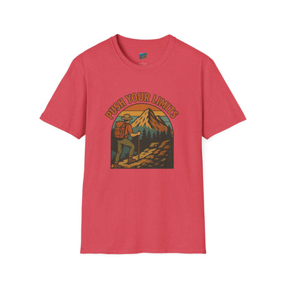 Push Your Limits Hiking Vintage Men's Basic T-Shirt