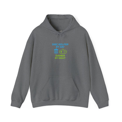 Disc Golfer by Day, Gamer by Night Women's Basic Heavy Blend Pullover Hoodie Sweatshirt