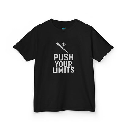 Push Your Limits Baseball Boys' Heavy Cotton T-Shirt