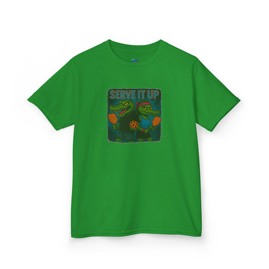 Serve it up Gator Pickleball Boys' Heavy Cotton T-Shirt