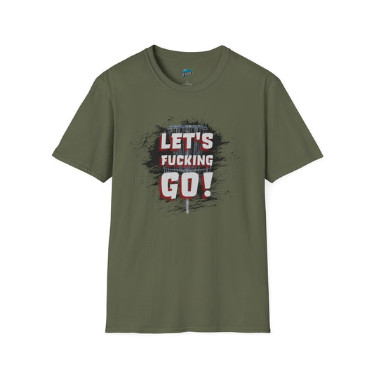 Let's F****** Go! Disc Golf Adult Humor Men's Basic Softstyle T-Shirt