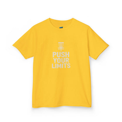 Push Your Limits Disc Golf Boys' Heavy Cotton T-Shirt