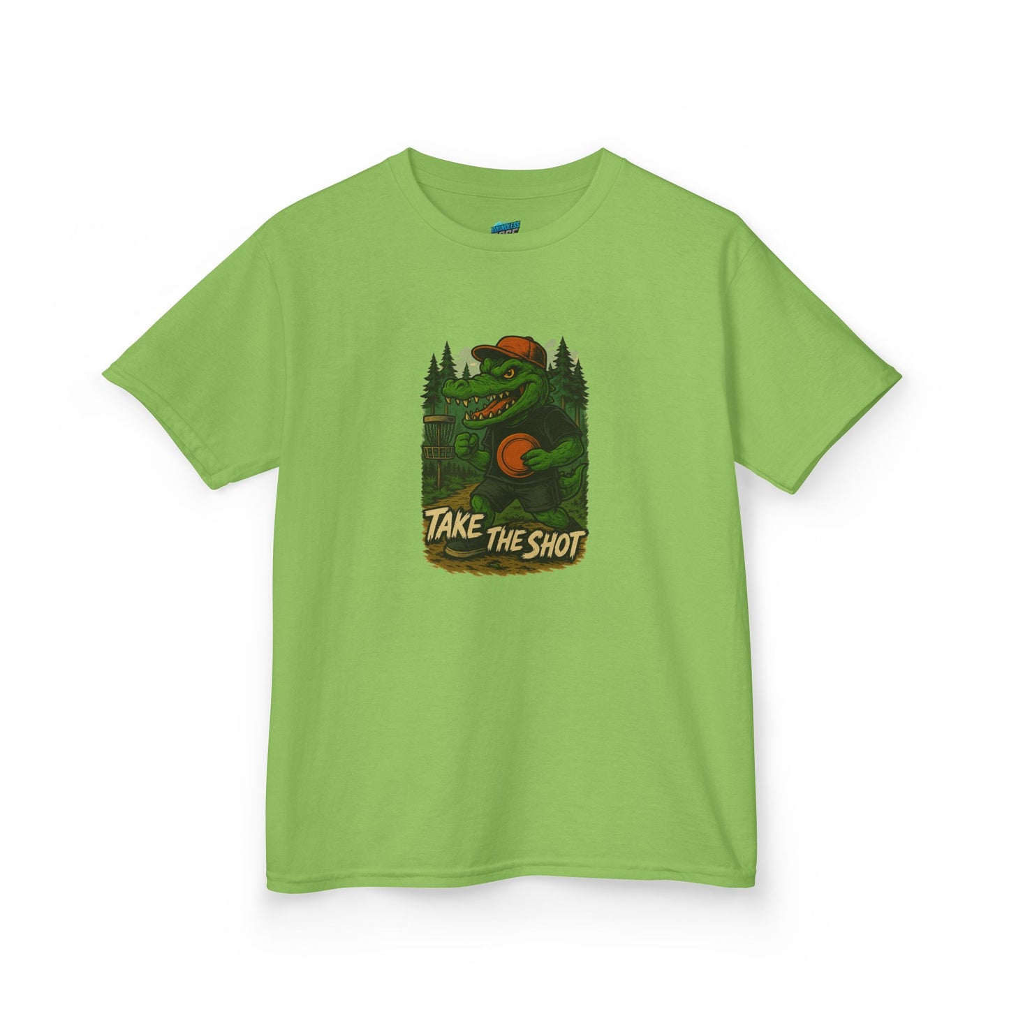 Take the Shot Disc Golf Edgy Gator Girls' Heavy Cotton T-Shirt