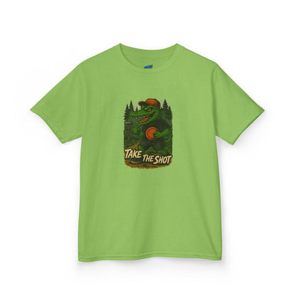 Take the Shot Disc Golf Edgy Gator Girls' Heavy Cotton T-Shirt