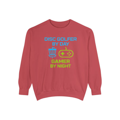 Disc Golfer by Day, Gamer by Night Women's Premium Relaxed Fit Crewneck Sweatshirt