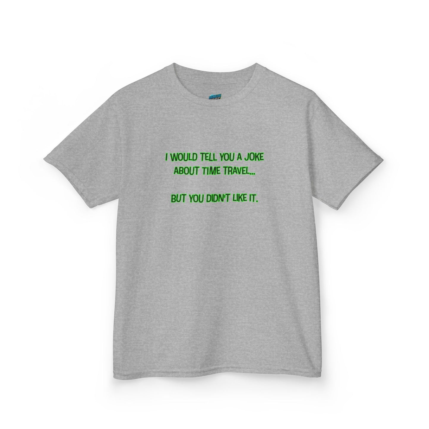 Time Travel Joke Humor Boys' Heavy Cotton T-Shirt