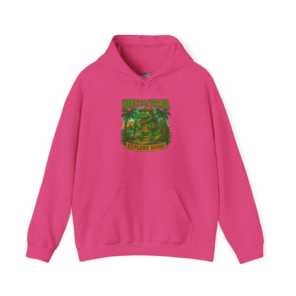 Hike the Trail – Explore More Hiking Men's Basic Heavy Blend Hoodie Sweatshirt