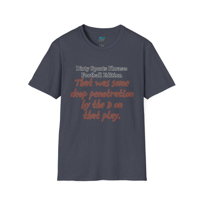 Dirty Sports Phrase Football Humor Women's Basic T-Shirt