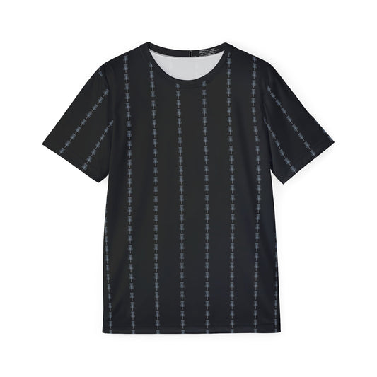 Disc Golf Basket Pin Stripes Men's Jersey Premium T-Shirt