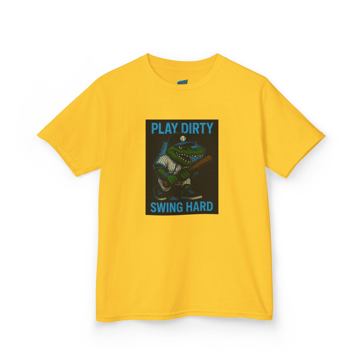 Play Dirty. Swing Hard. Gator Baseball Boys' Heavy Cotton T-Shirt