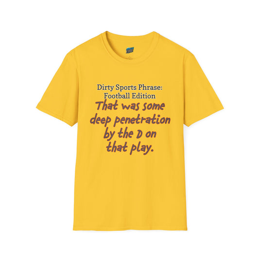 Dirty Sports Phrase Football Humor Women's Basic T-Shirt