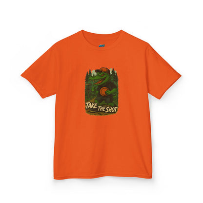 Take the Shot Disc Golf Edgy Gator Girls' Heavy Cotton T-Shirt