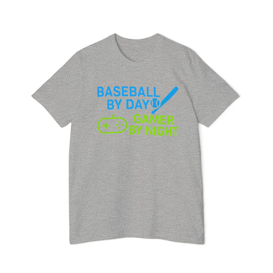 Baseball by Day, Gamer by Night Men's Premium T-Shirt