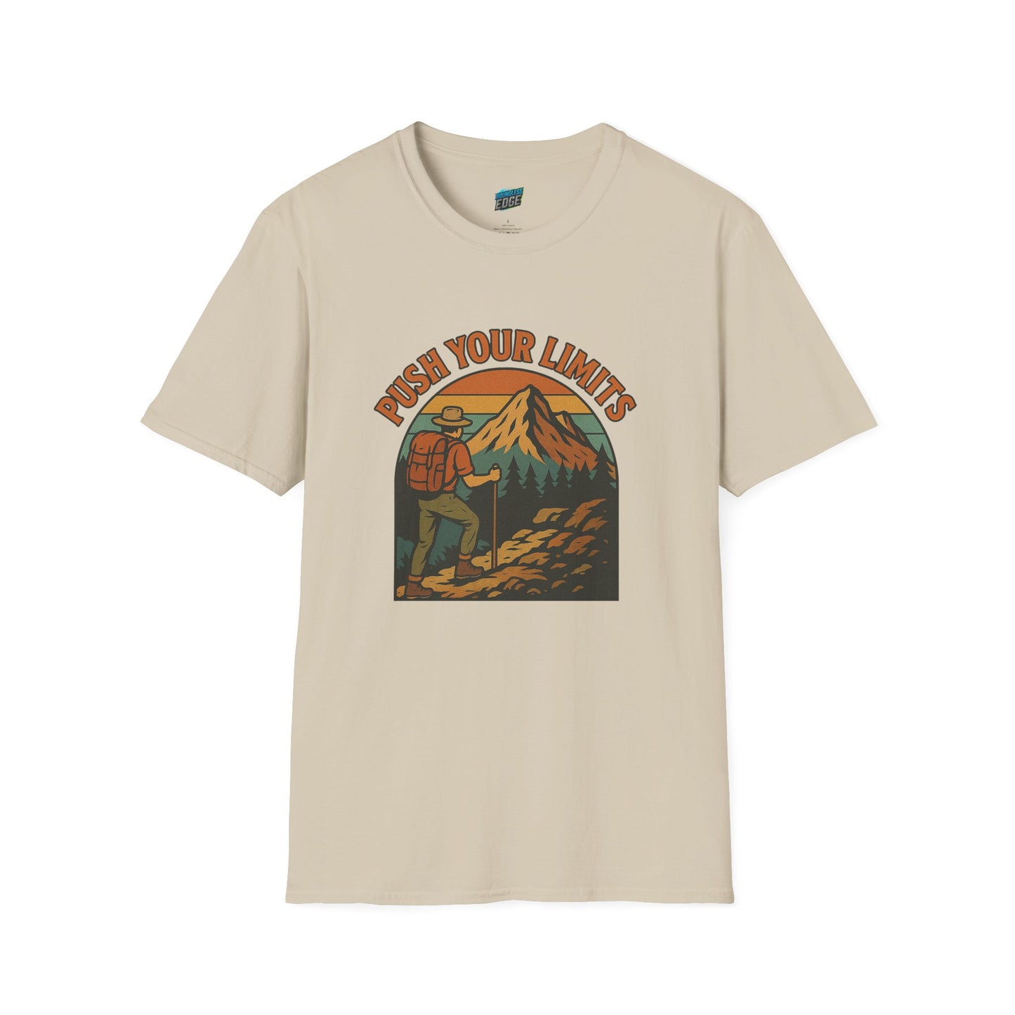 Push Your Limits Hiking Vintage Men's Basic T-Shirt