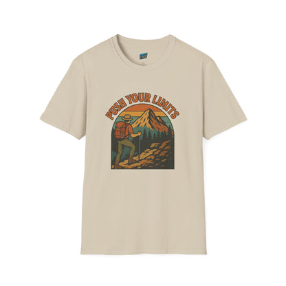Push Your Limits Hiking Vintage Men's Basic T-Shirt