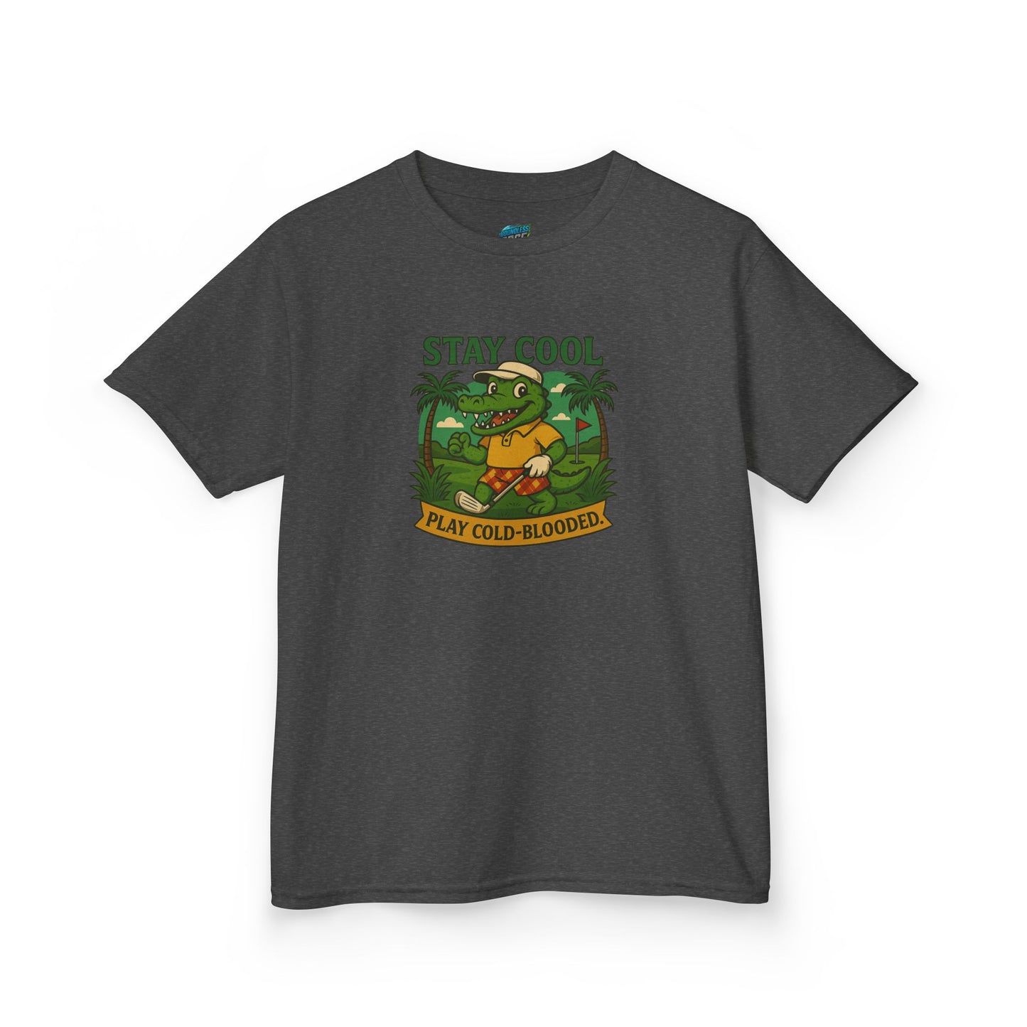Stay Cool. Play Cold-Blooded Gator Golf Boys' Heavy Cotton T-Shirt