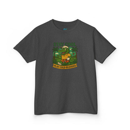 Stay Cool. Play Cold-Blooded Gator Golf Boys' Heavy Cotton T-Shirt