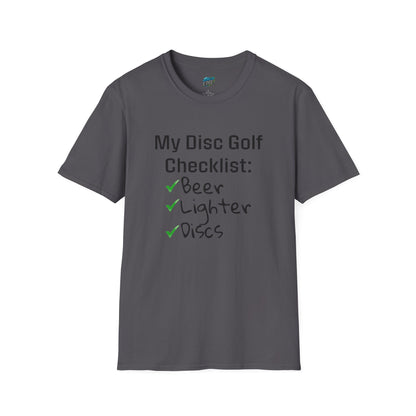 My Disc Golf Checklist Disc Golf Humor Men's Basic T-Shirt