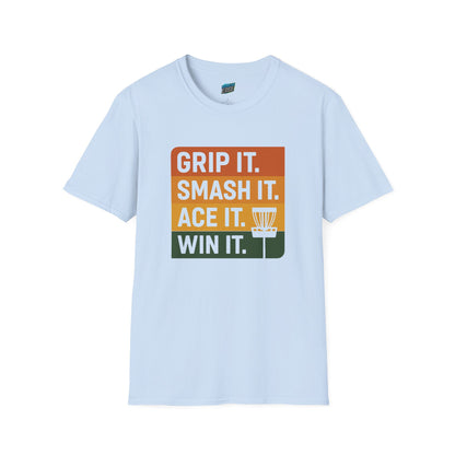 Grip it. Smash it. Ace it. Win it. Disc Golf Women's Basic T-Shirt