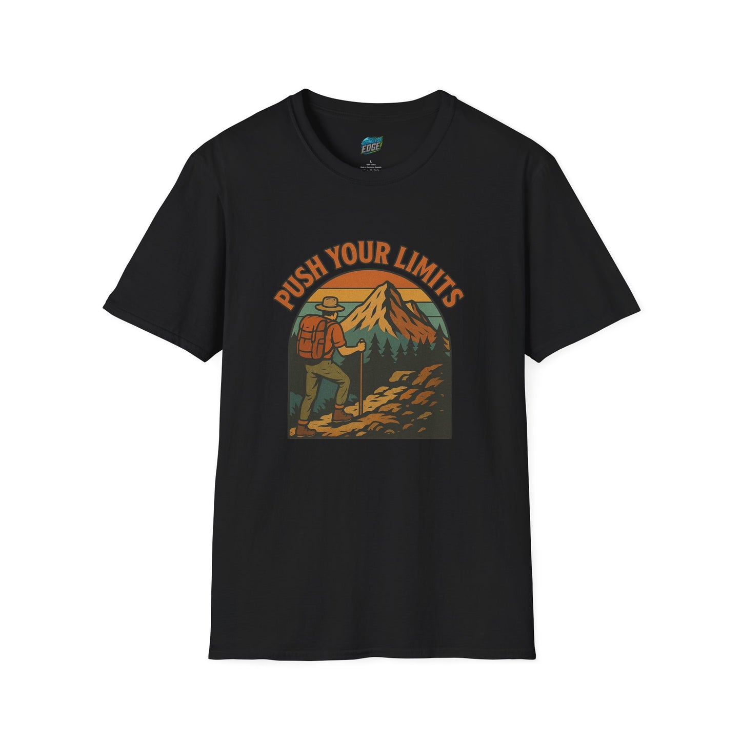 Push Your Limits Hiking Vintage Men's Basic T-Shirt
