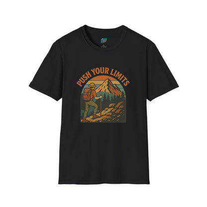 Push Your Limits Hiking Vintage Men's Basic T-Shirt