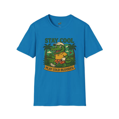 Stay Cool. Play Cold-Blooded Gator Golf Men's Basic T-Shirt
