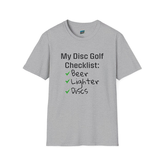 My Disc Golf Checklist Disc Golf Humor Men's Basic T-Shirt