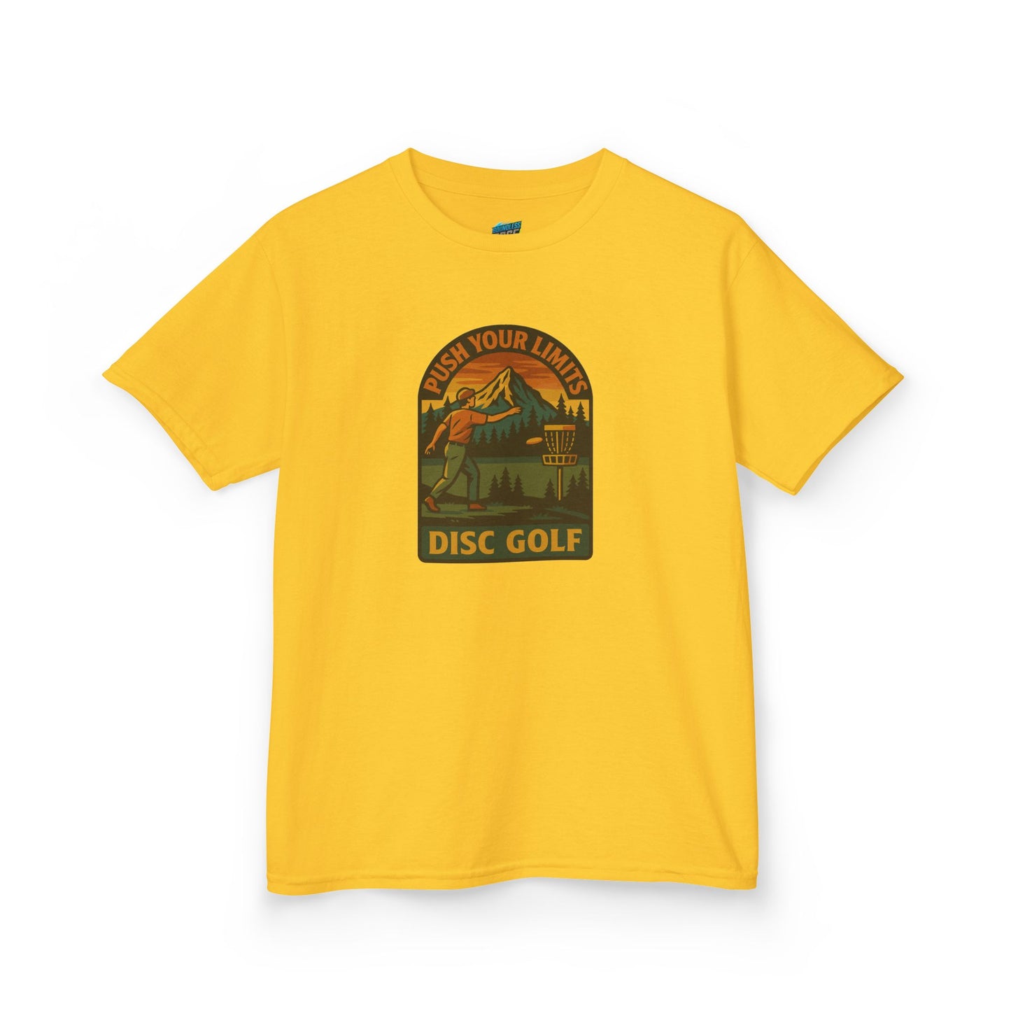 Push Your Limits Disc Golf Classic Boys' Heavy Cotton T-Shirt