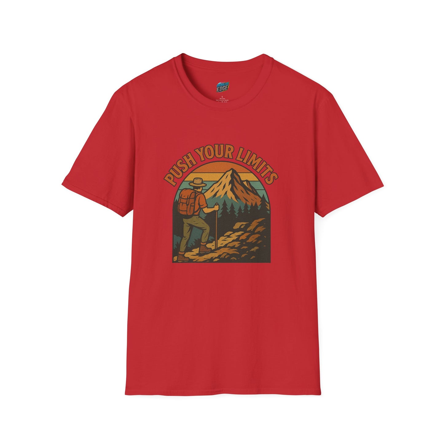 Push Your Limits Hiking Vintage Men's Basic T-Shirt