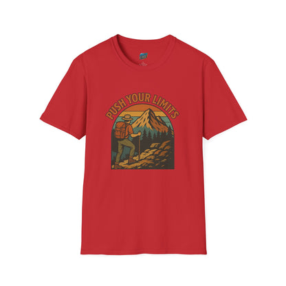 Push Your Limits Hiking Vintage Men's Basic T-Shirt