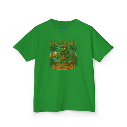 Hike the Trail - Explore More Hiking Gator Boys' Heavy Cotton T-Shirt