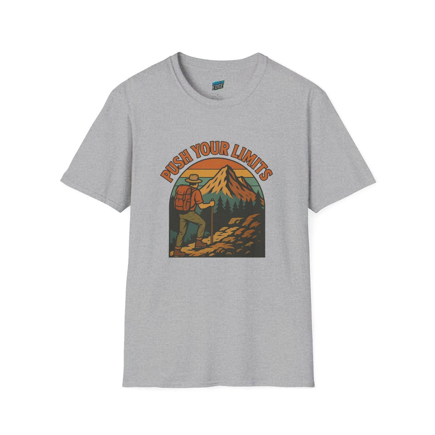 Push Your Limits Hiking Vintage Men's Basic T-Shirt