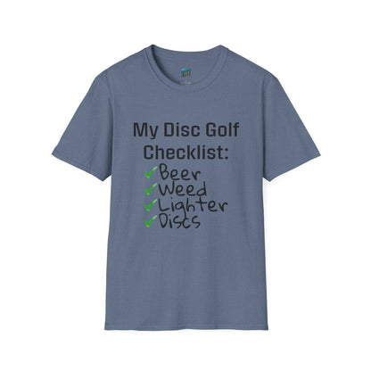 My Disc Golf Checklist Disc Golf Humor Men's Basic T-Shirt