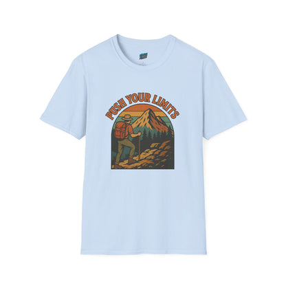 Push Your Limits Hiking Vintage Men's Basic T-Shirt
