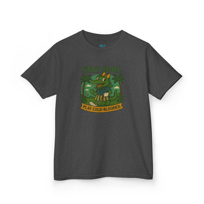 Stay Cool. Play Cold-Blooded Gator Golf Girls' Heavy Cotton T-Shirt