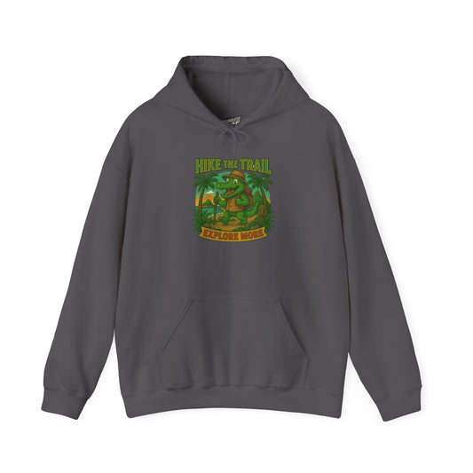 Hike the Trail – Explore More Hiking Men's Basic Heavy Blend Hoodie Sweatshirt