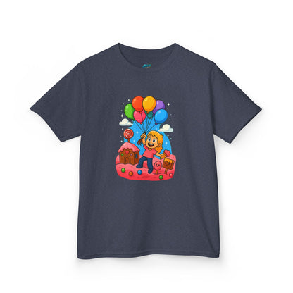Candyland Lift-Off Playing with Danger Girls' Heavy Cotton T-Shirt
