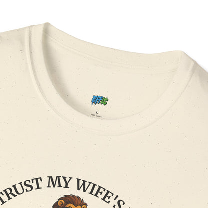 I Don’t Trust My Wife’s Judgement Tuxedo Lion Humor Men's Basic T-Shirt