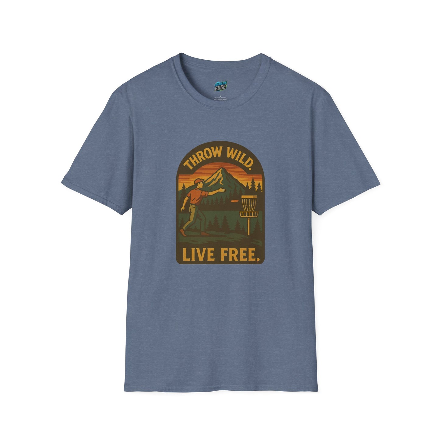 Throw Wild. Live Free. Disc Golf Vintage Men's Basic T-Shirt