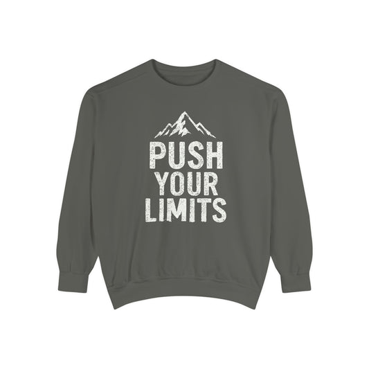 Push Your Limits Vintage Wash Men's Premium Crewneck Sweatshirt