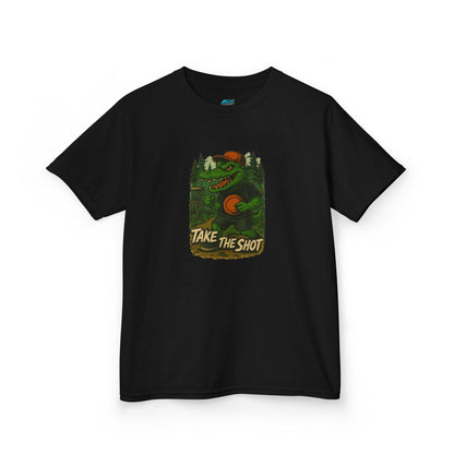Take the Shot Disc Golf Edgy Gator Girls' Heavy Cotton T-Shirt