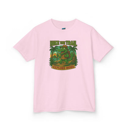 Hike the Trail - Explore More Hiking Gator Girls' Heavy Cotton T-Shirt