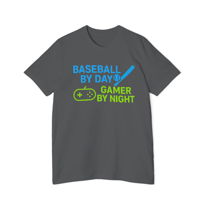 Baseball by Day, Gamer by Night Men's Premium T-Shirt