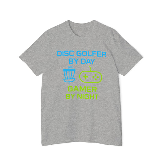 Disc Golfer by Day, Gamer by Night Disc Golf Men's Premium T-Shirt