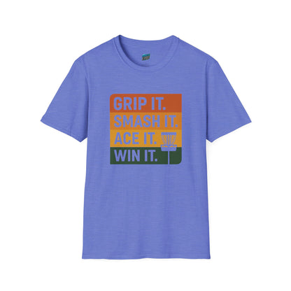Grip it. Smash it. Ace it. Win it. Disc Golf Men's Basic T-Shirt