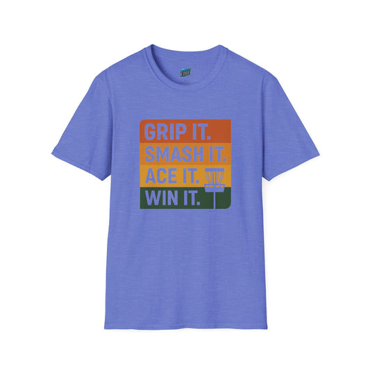 Grip it. Smash it. Ace it. Win it. Disc Golf Men's Basic T-Shirt