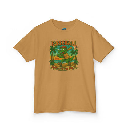 Swing for the Fences Gator Baseball Boys' Heavy Cotton T-Shirt