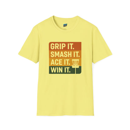 Grip it. Smash it. Ace it. Win it. Disc Golf Women's Basic T-Shirt